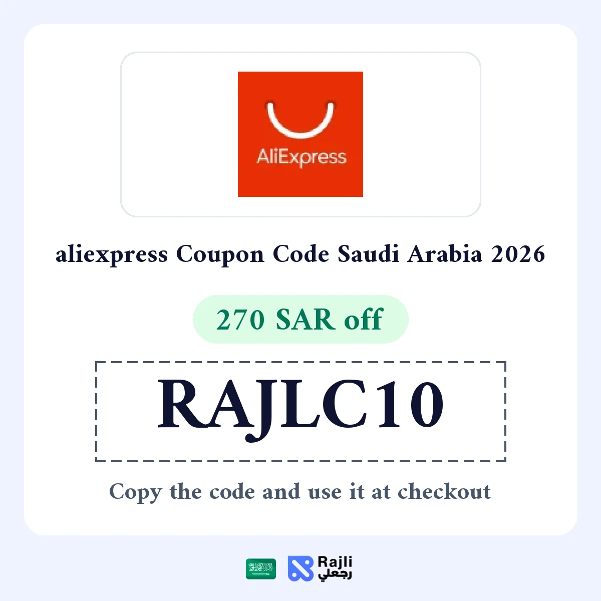 AliExpress Saudi Arabia Coupon: Save SAR 270 on orders over SAR 2695