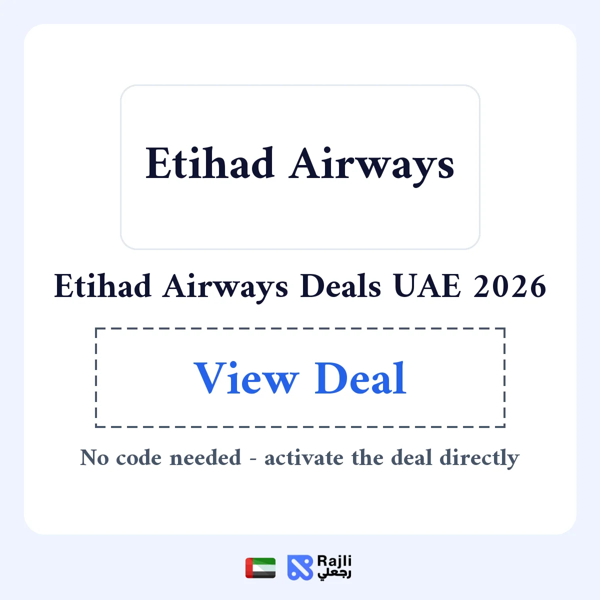 Etihad Airways AE Special Deals