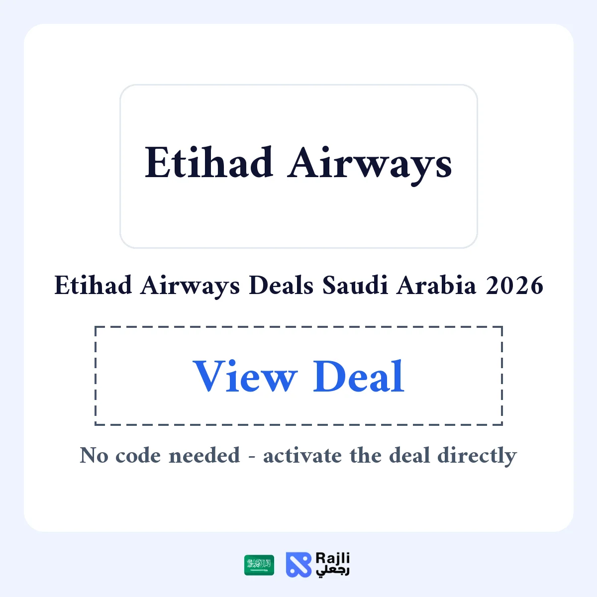 Etihad Airways SA Special Deals
