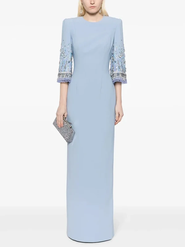 Women's beaded long dress with half sleeves for Spring/Summer 2026