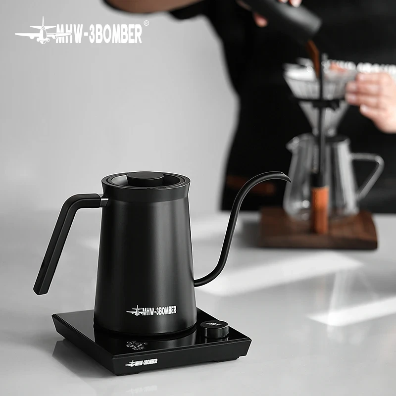 MHW-3BOMBER smart electric gooseneck coffee kettle for pour-over brewing